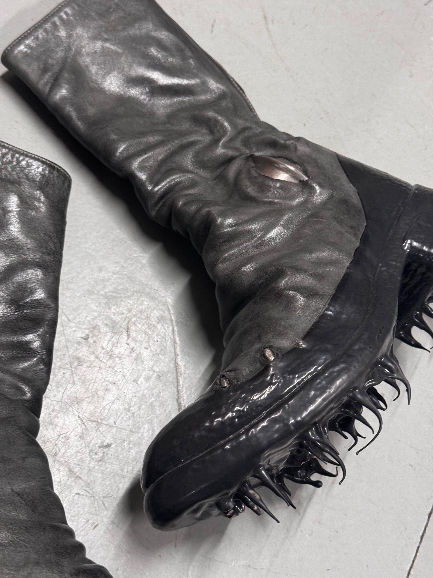 Carol Christian Poell Drip Prosthetic Tornado Boots