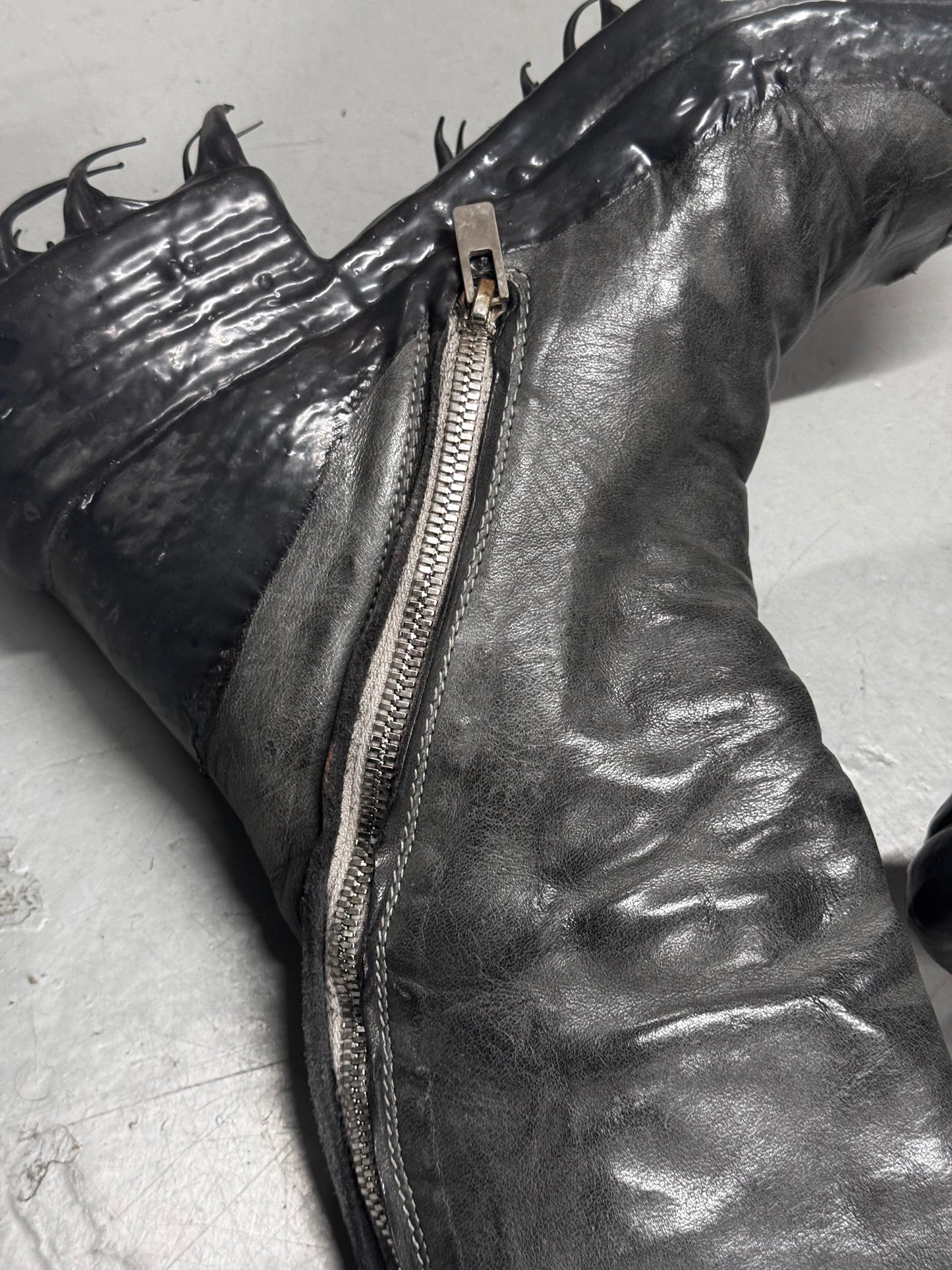 Carol Christian Poell Drip Prosthetic Tornado Boots