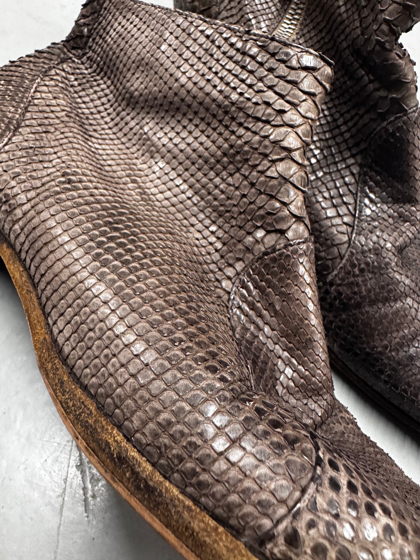 Dries Van Noten Python Kitten Heels