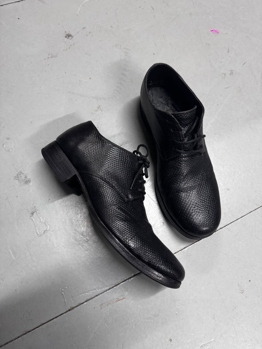 Carpe Diem Snake Print Leather Derby
