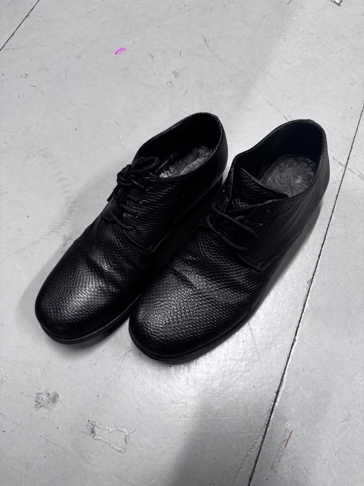 Carpe Diem Snake Print Leather Derby