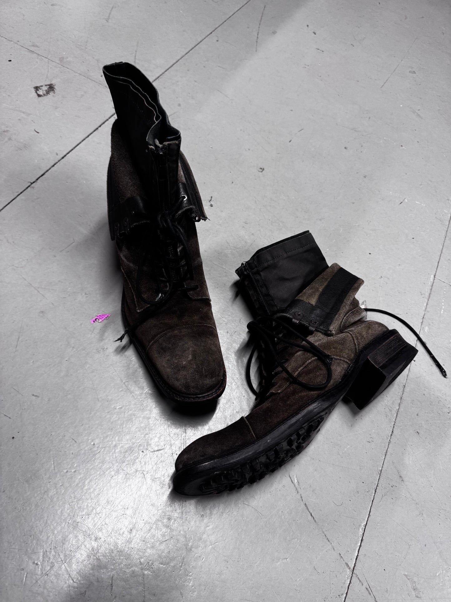Alfredo Bannister Double Layer Suede Zip-Up Boots