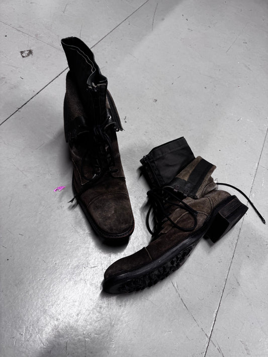 Alfredo Bannister Double Layer Suede Zip-Up Boots