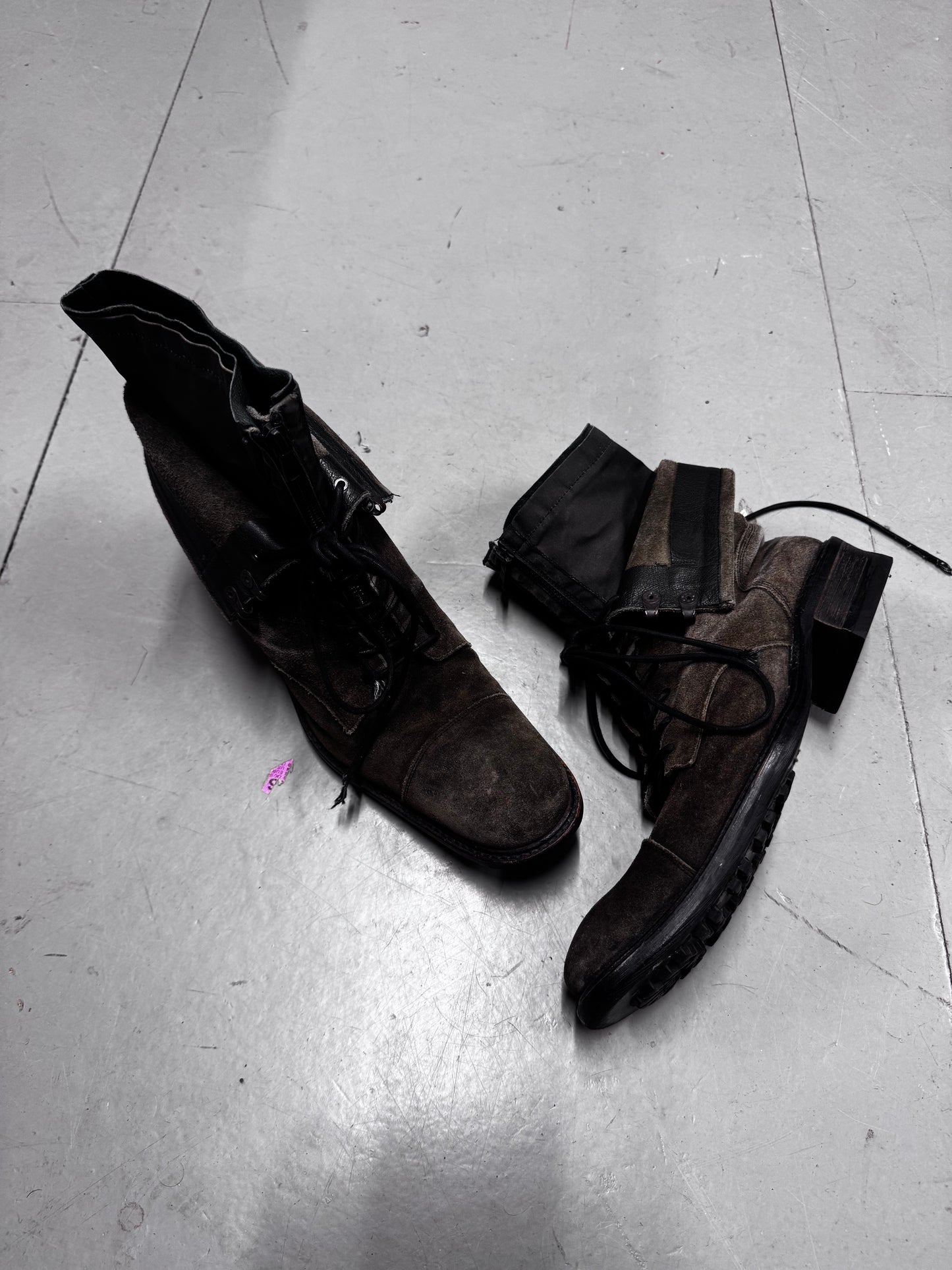 Alfredo Bannister Double Layer Suede Zip-Up Boots