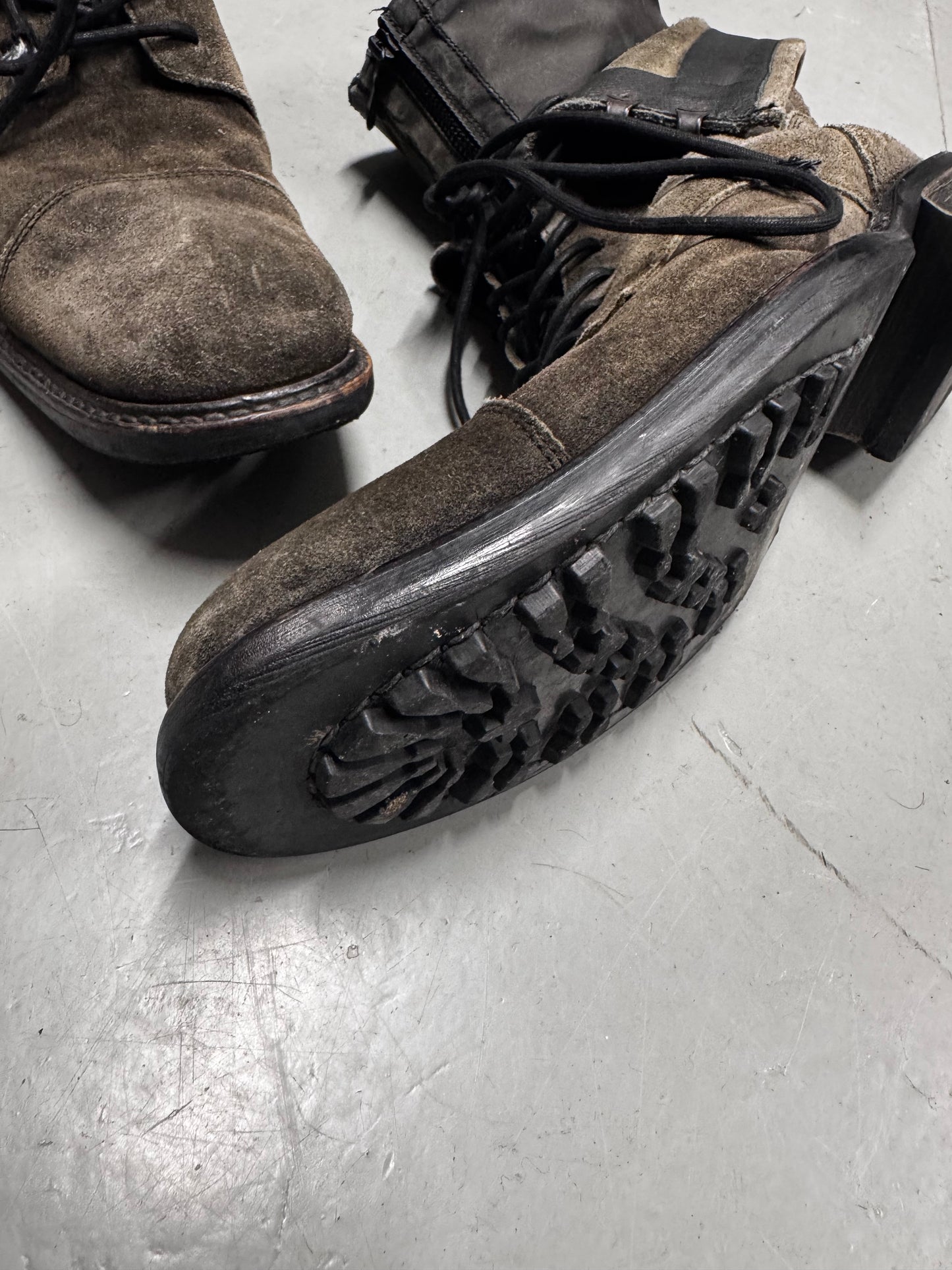 Alfredo Bannister Double Layer Suede Zip-Up Boots