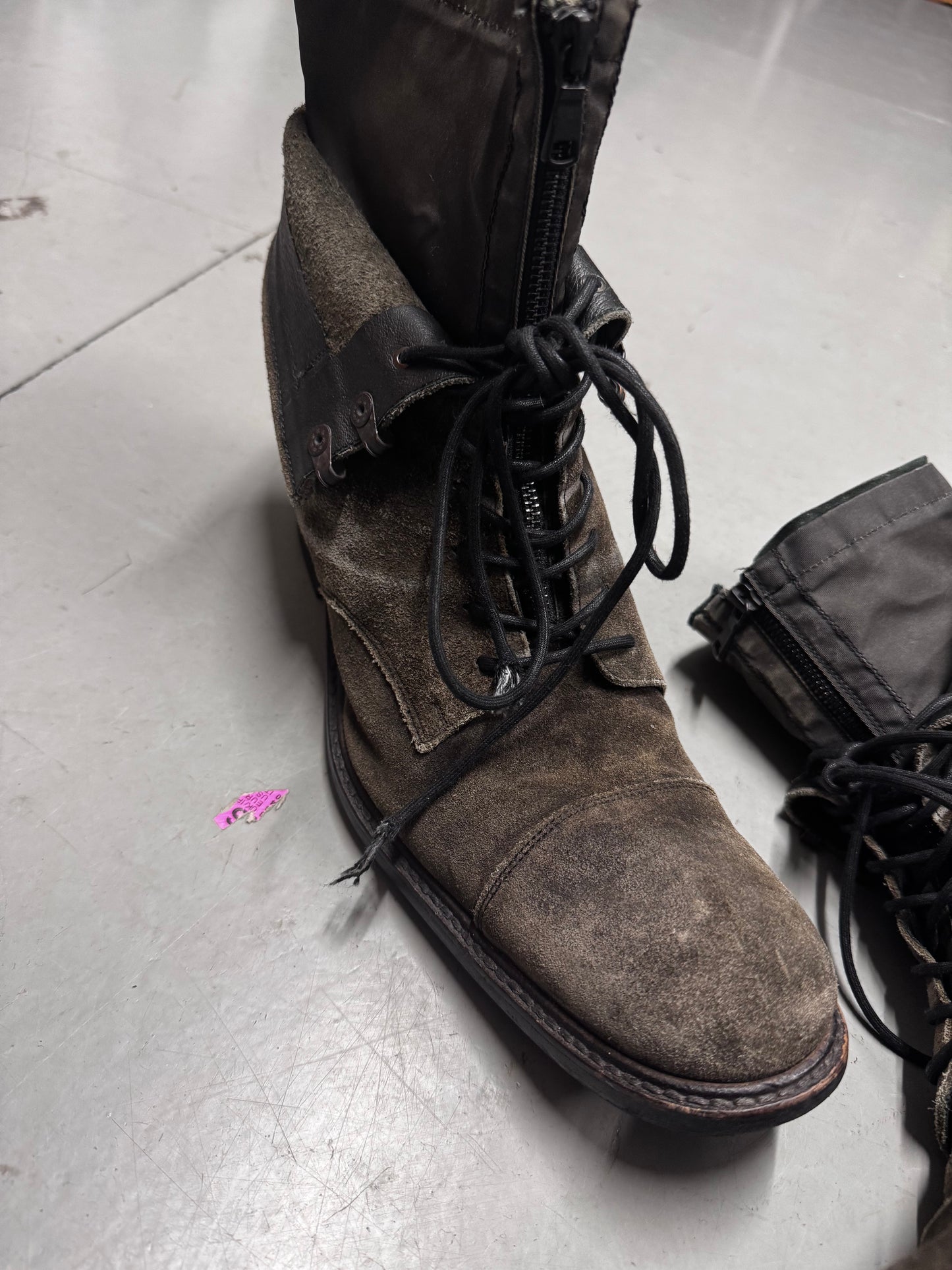 Alfredo Bannister Double Layer Suede Zip-Up Boots