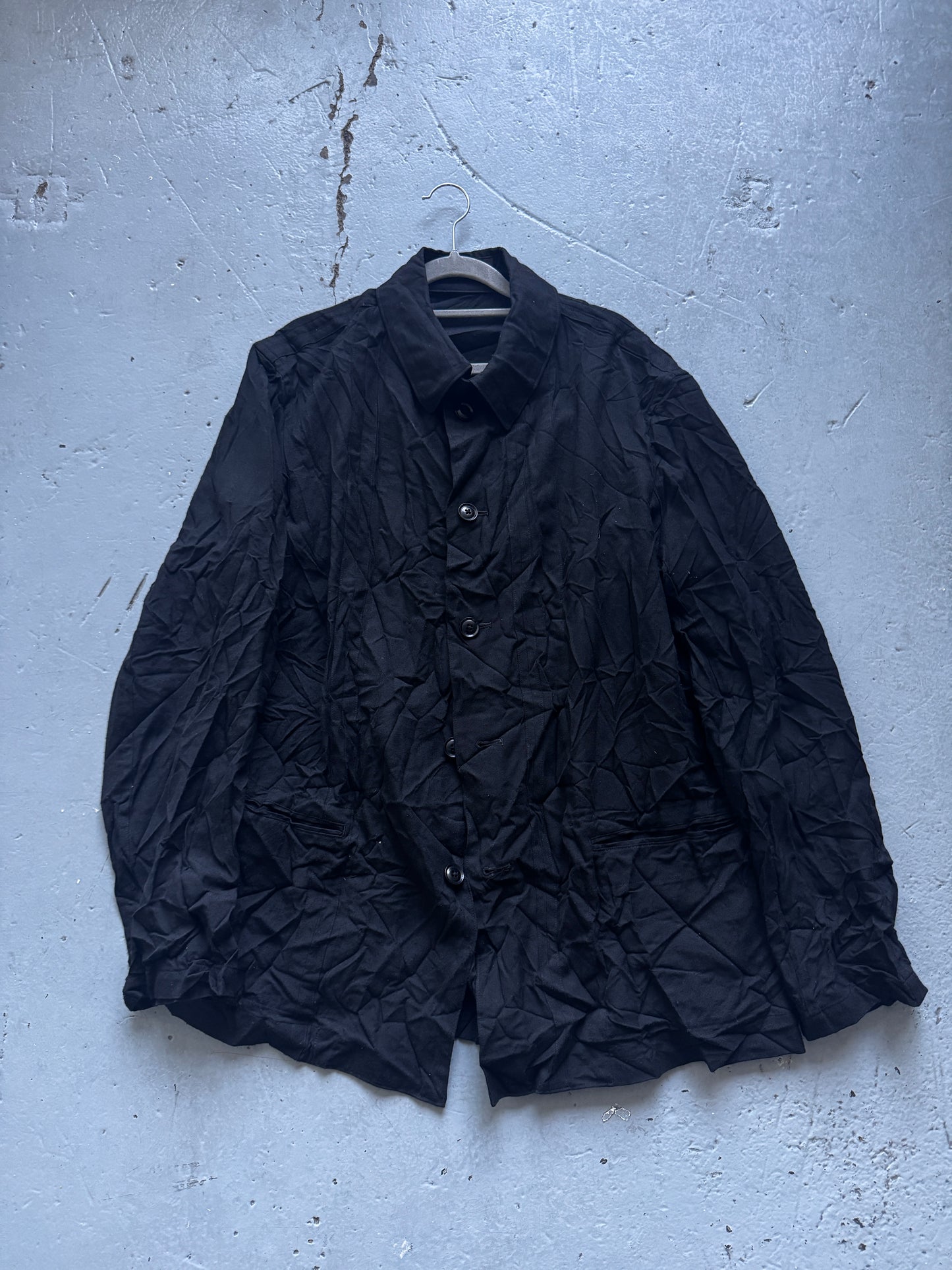 yohji yamamoto pour homme crinkle overshirt