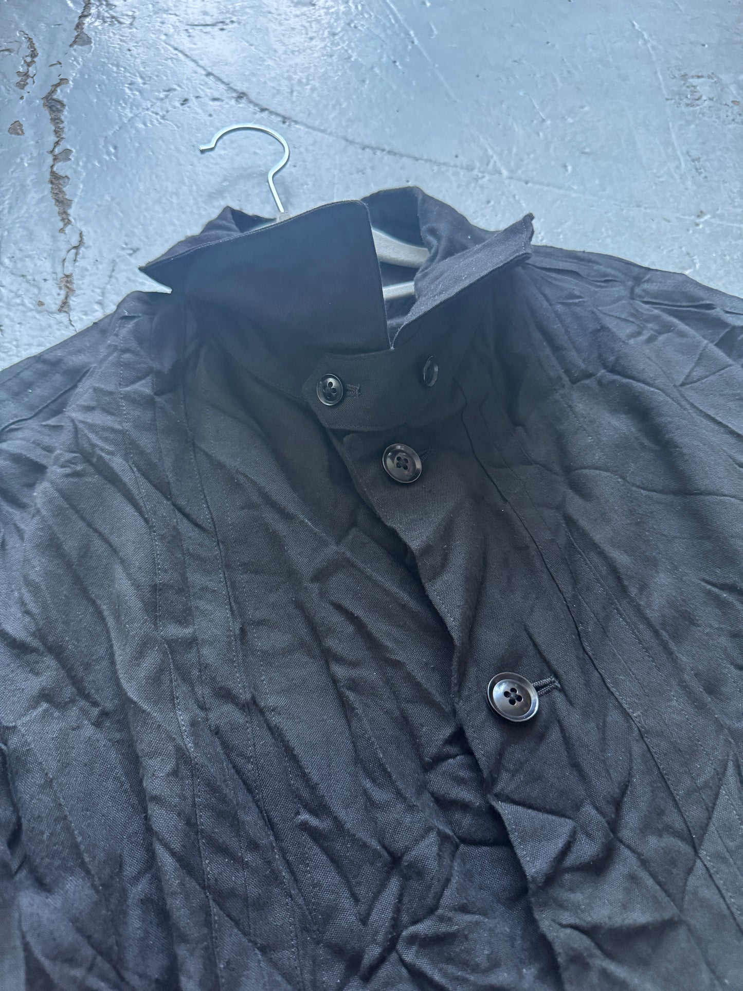 yohji yamamoto pour homme crinkle overshirt