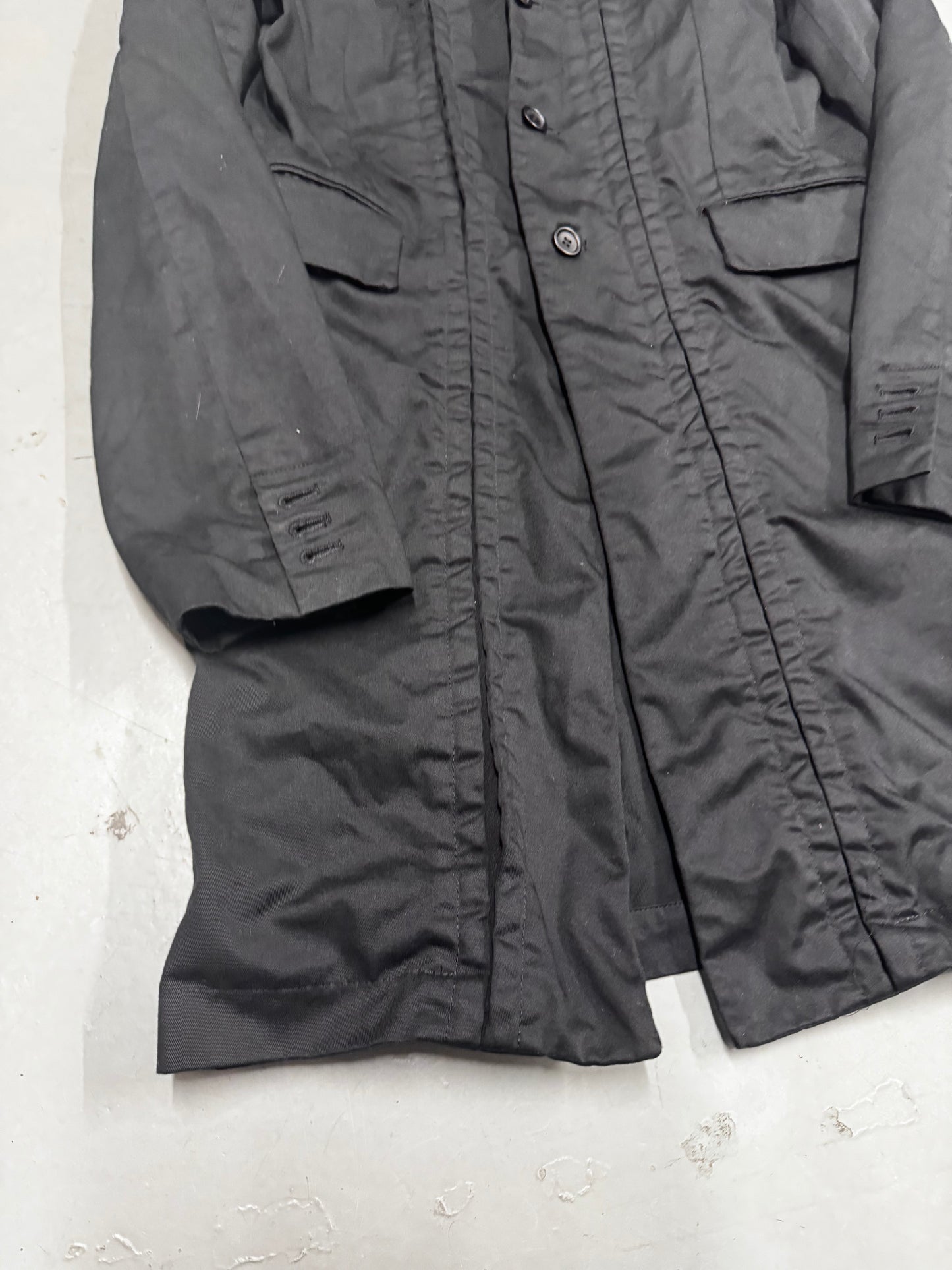 Comme Des Garcons Black Slit Coat