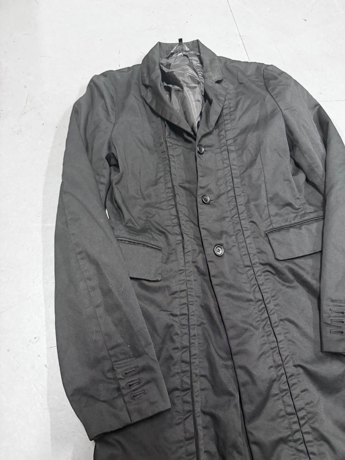 Comme Des Garcons Black Slit Coat