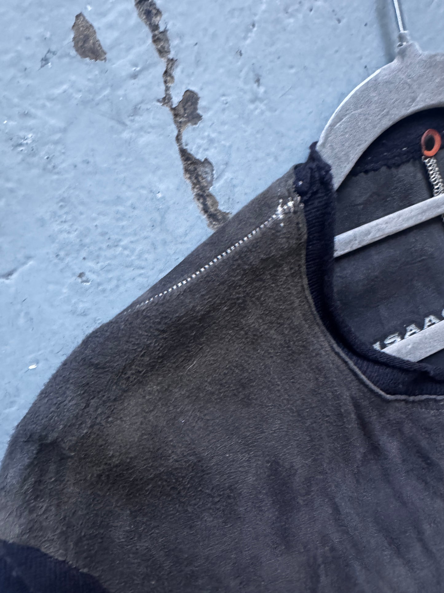 isaac sellam raw leather + knit jacket