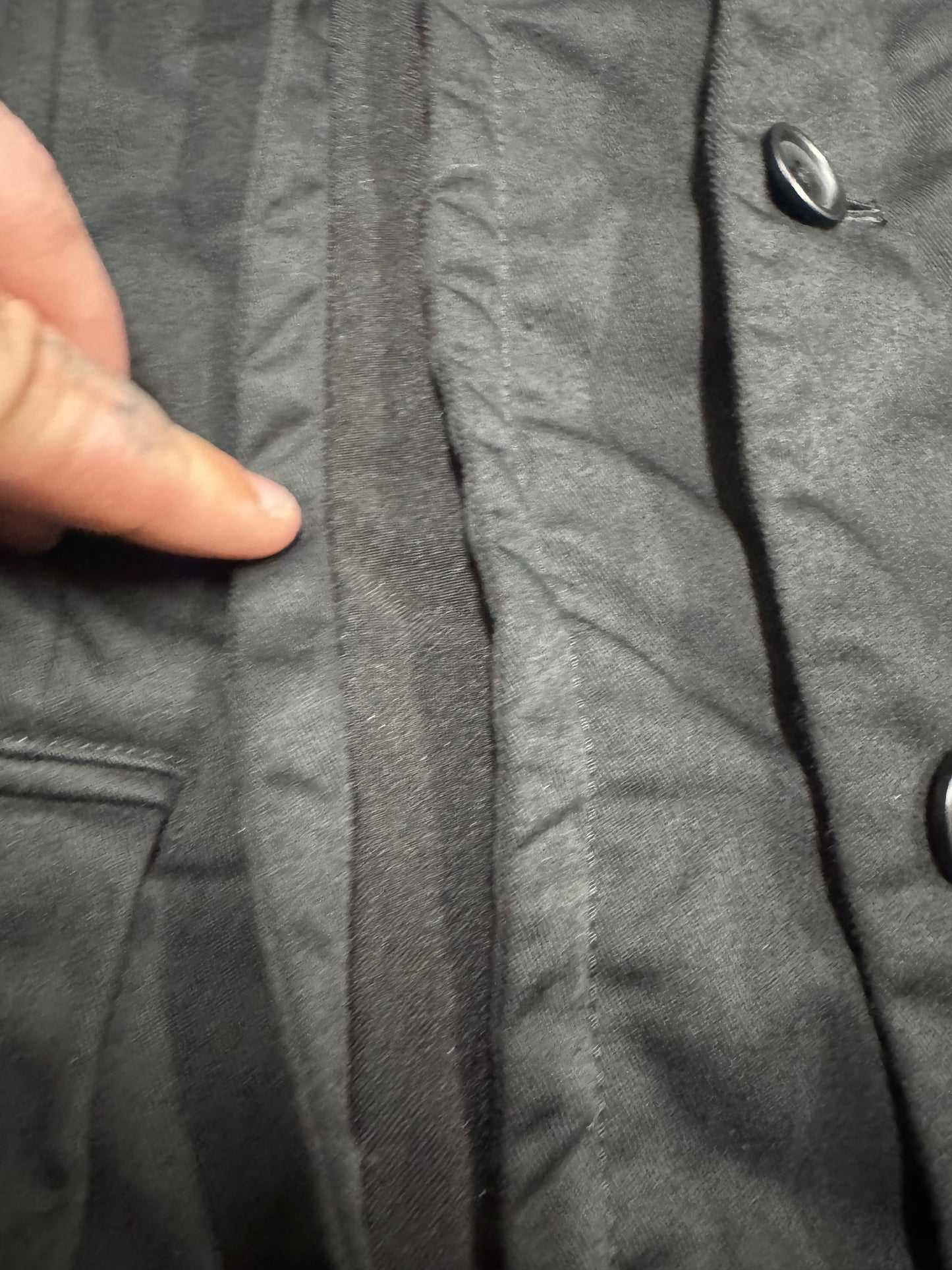 Comme Des Garcons Black Slit Coat