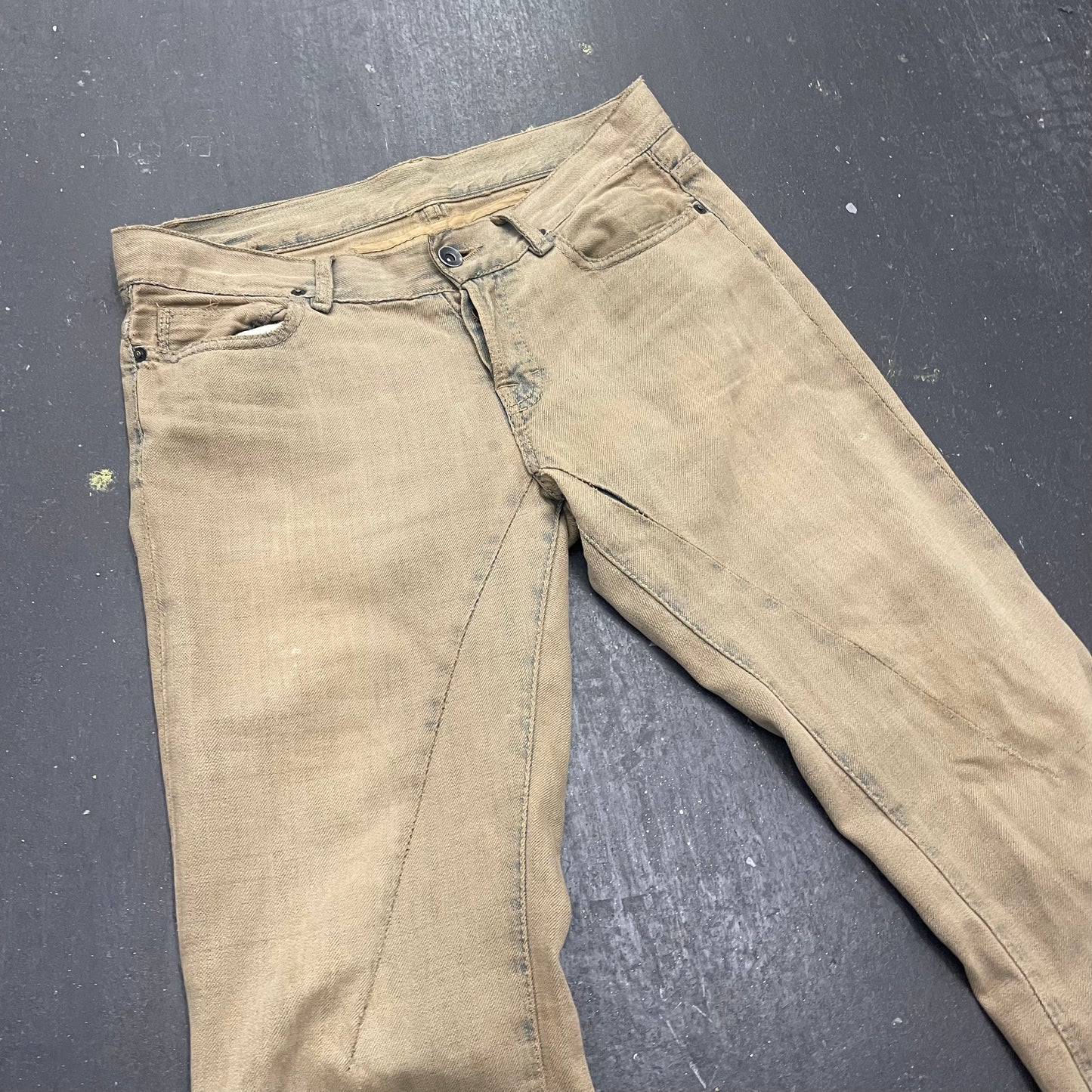 Rick Owens drkshdw Olmar Spiral Sand Wash Jeans