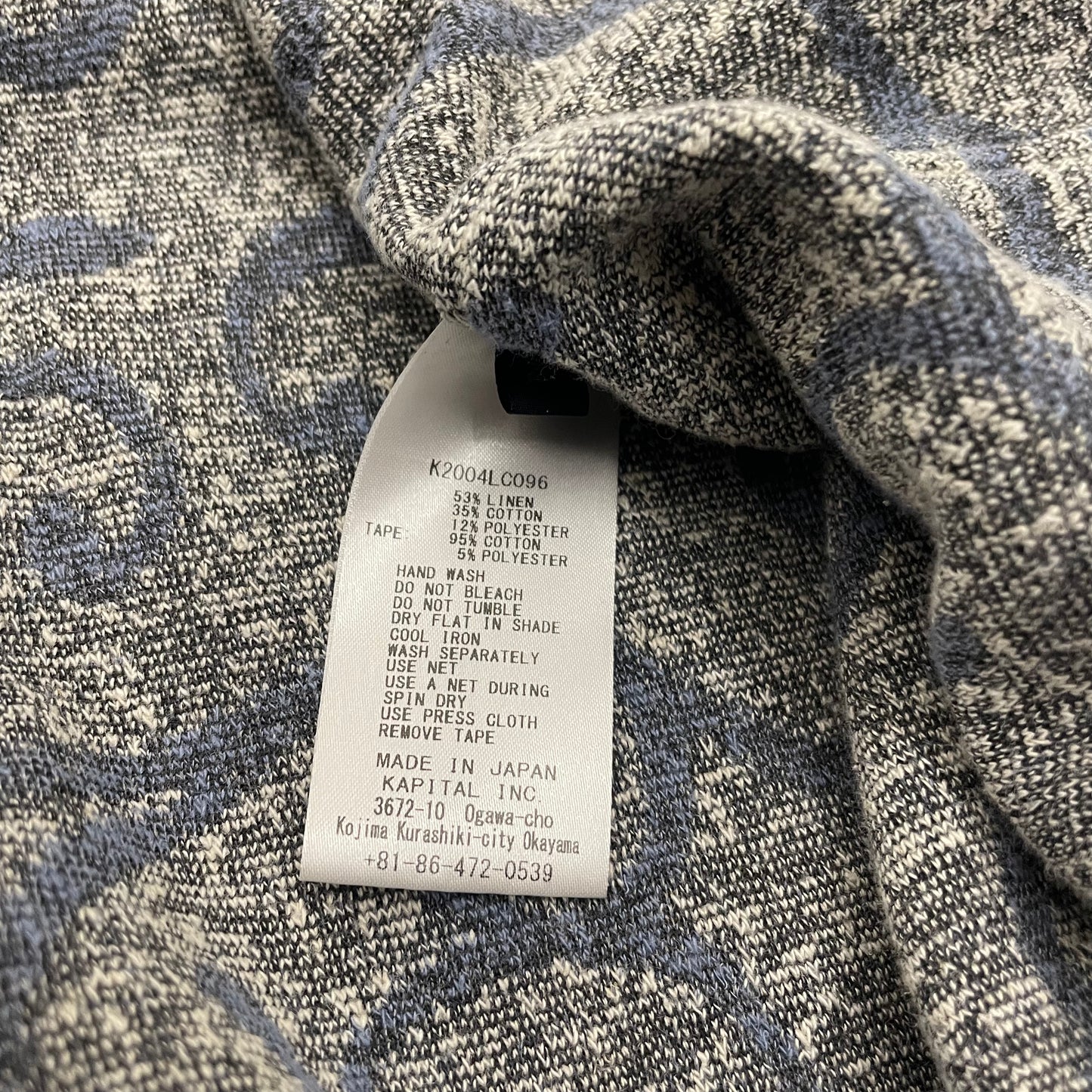 Kapital Linen Patterned Hoodie