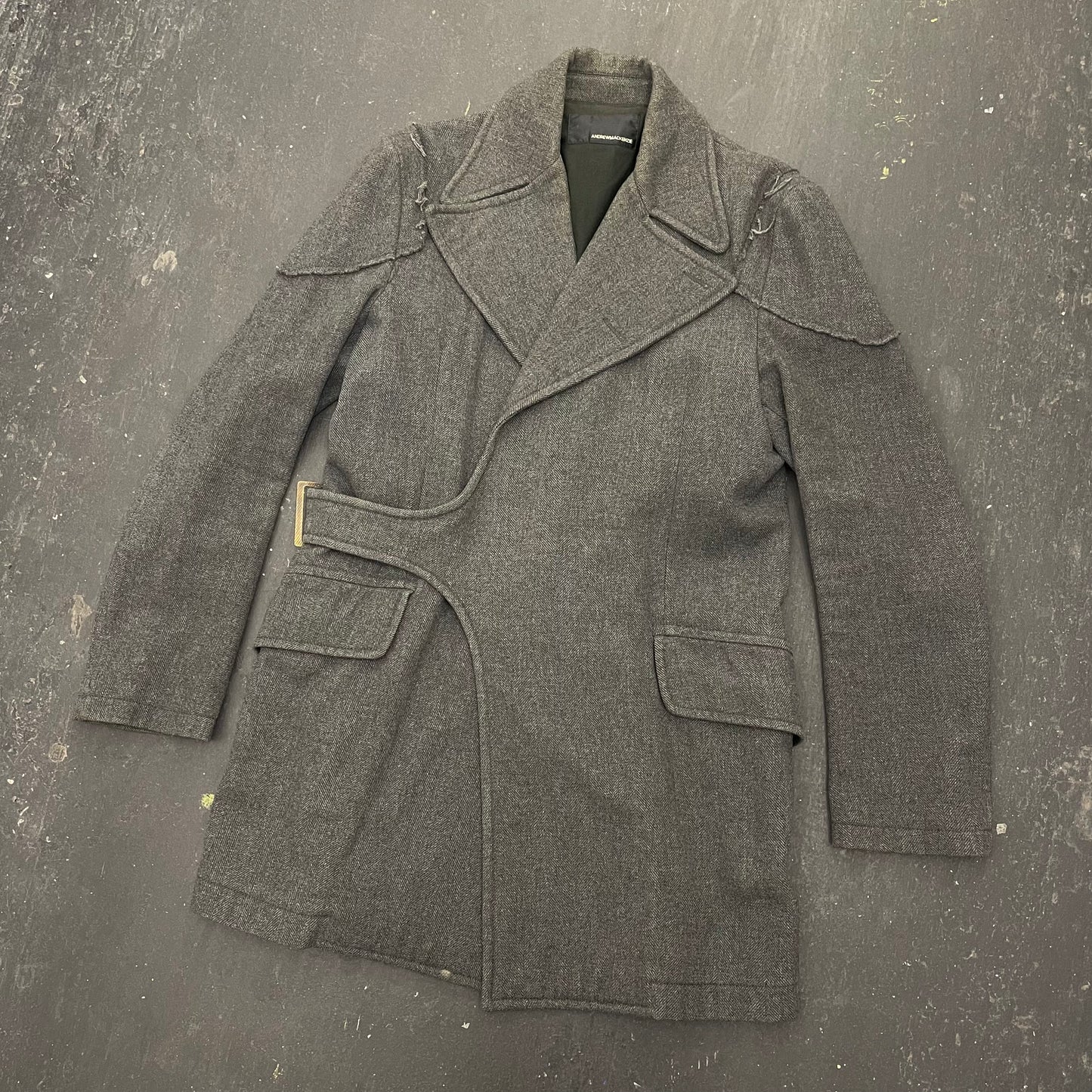 Andrew Mackenzie Cross Buckle Armor Jacket
