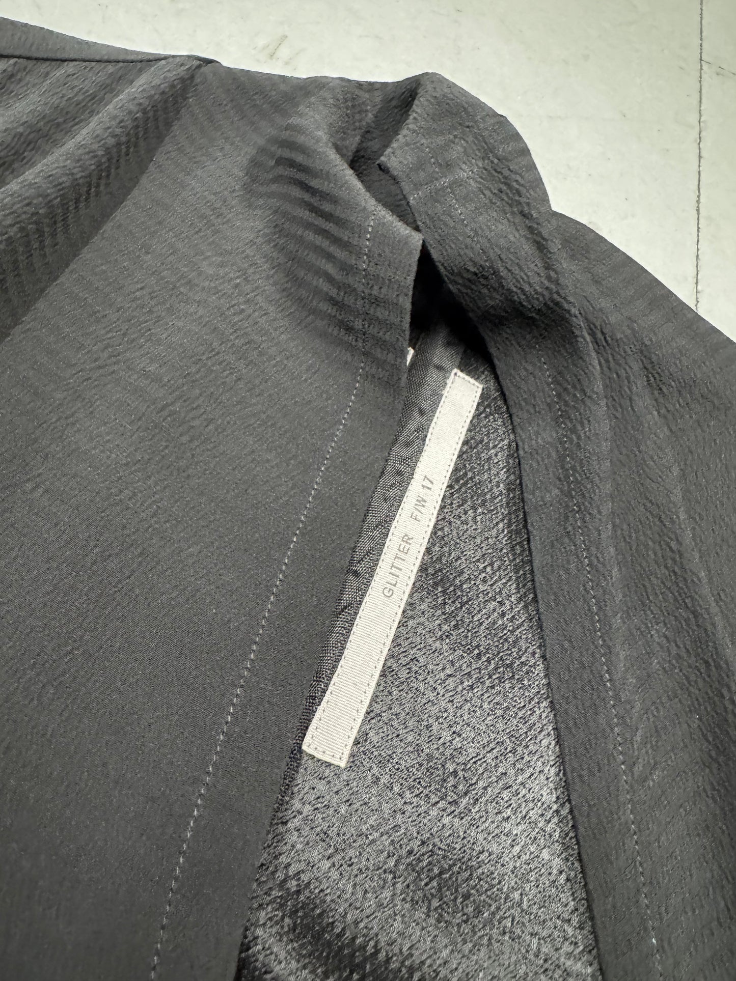 Rick Owens AW17 Glitter Cross Tie Jacket