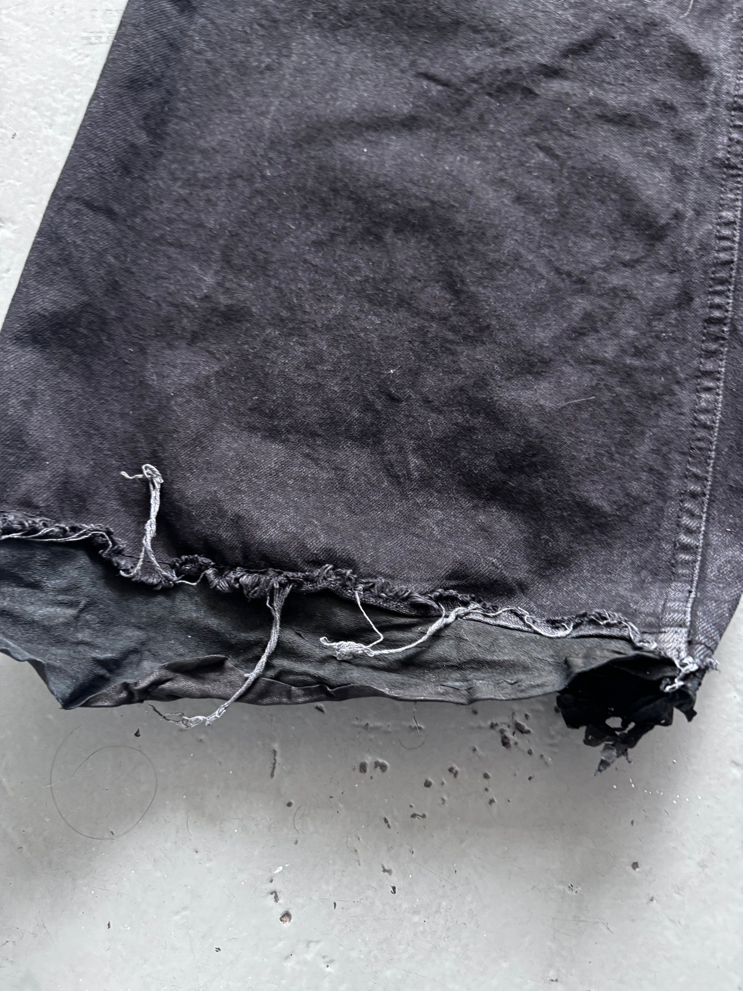 paradoxe paris layered reverse leather jean 34