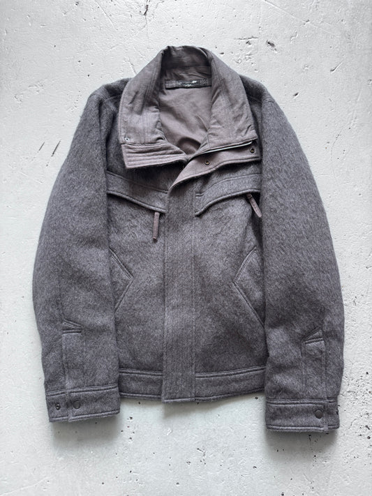 blackmerle mohair collared jacket