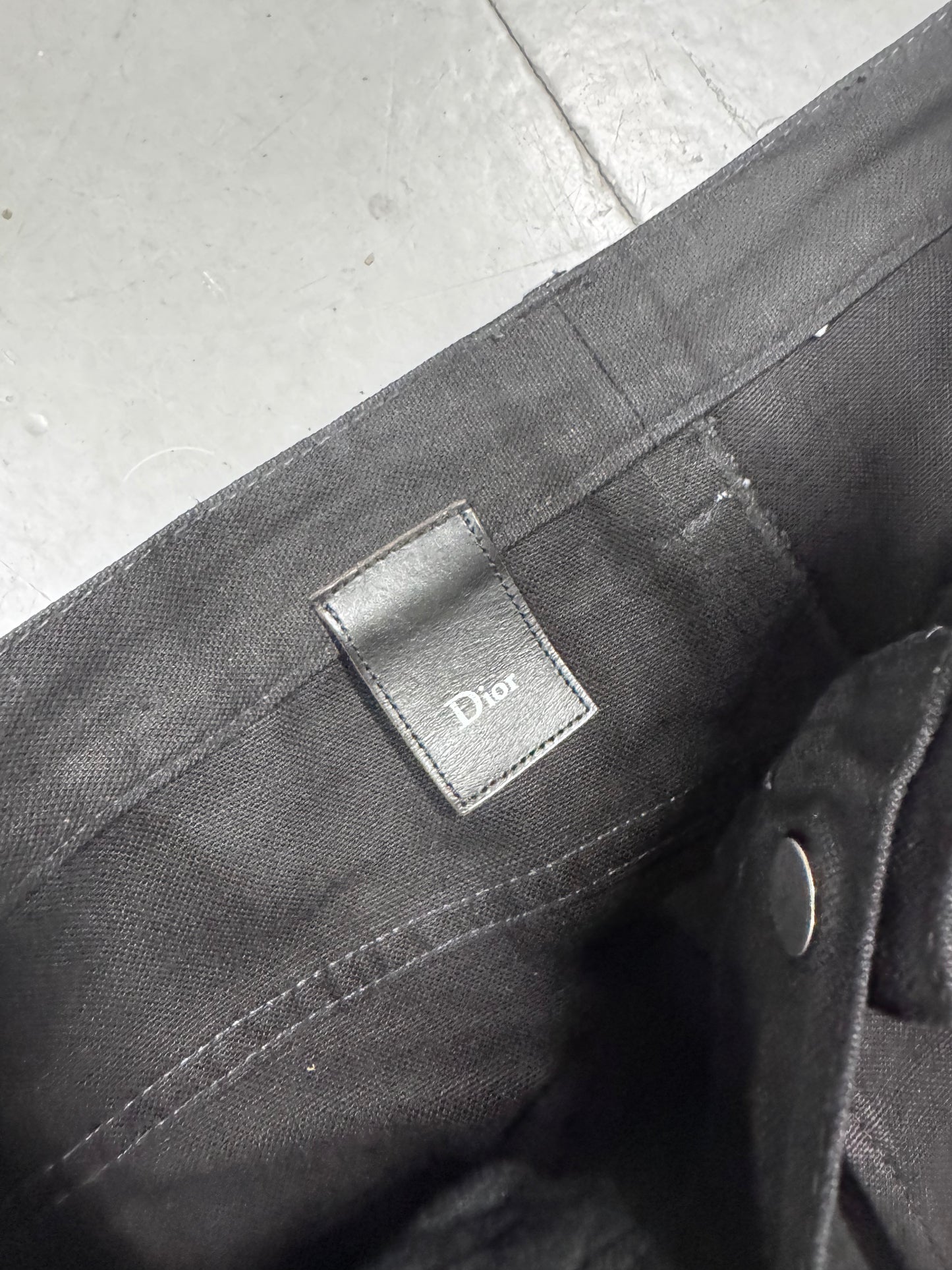 Dior by Hedi Slimane Thick Linen Jeans