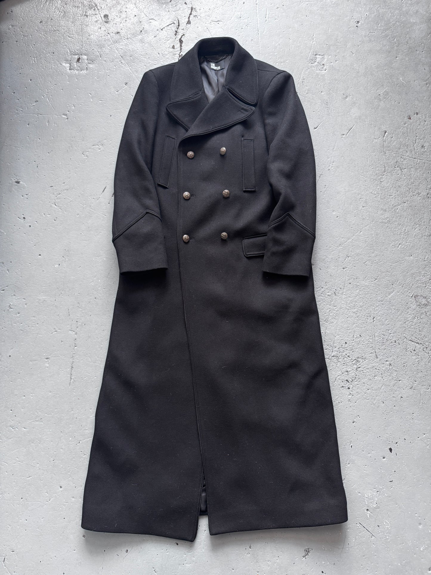 the kooples heavy wool trimmed overcoat