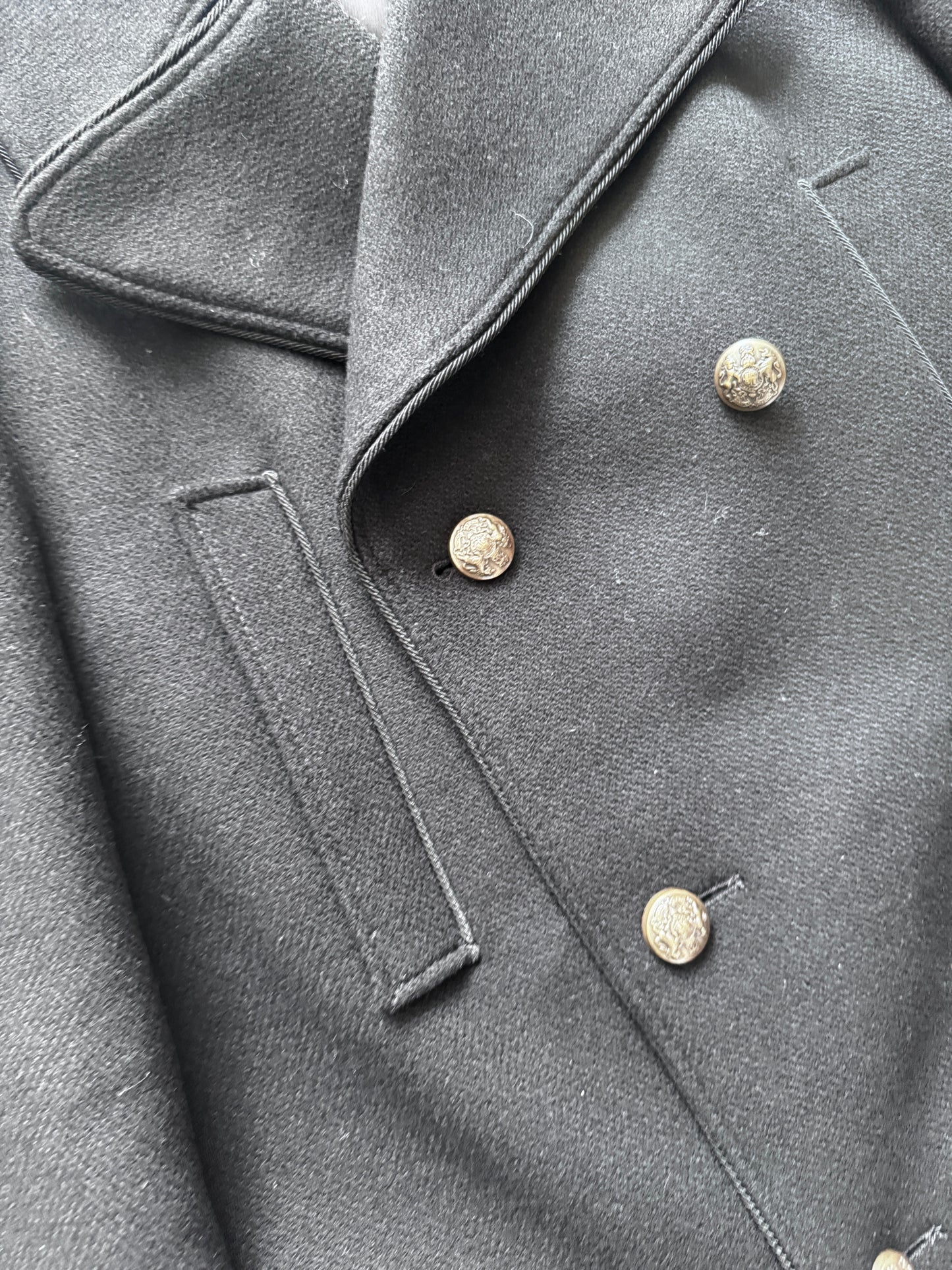 the kooples heavy wool trimmed overcoat