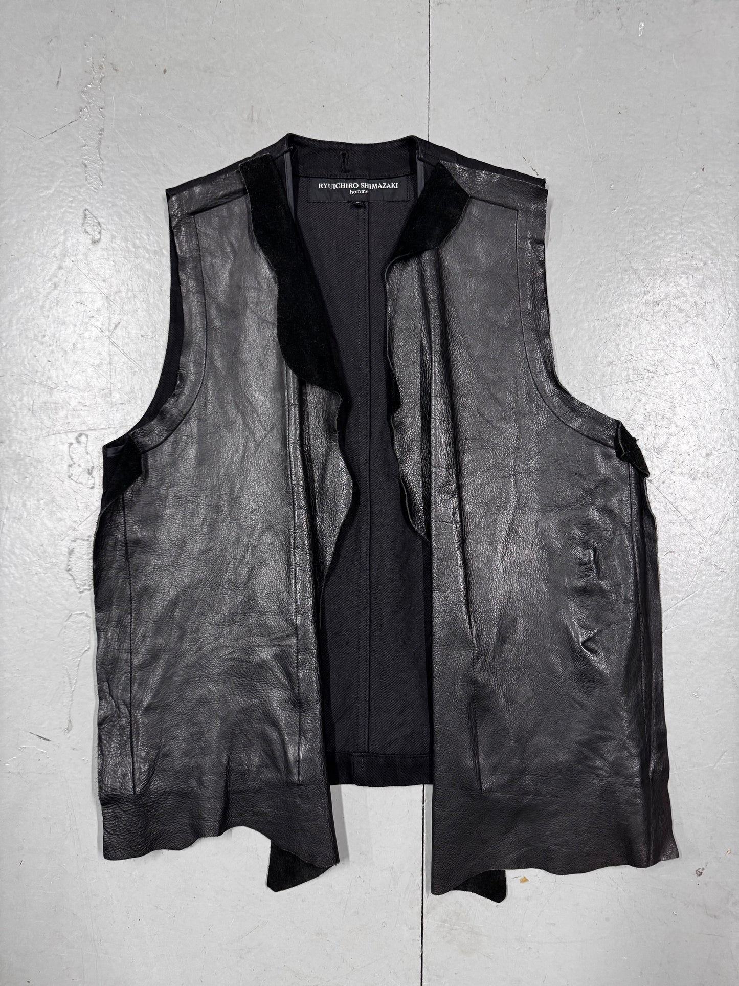 Ryuichiro Shimazaki Homme Raw Leather Vest