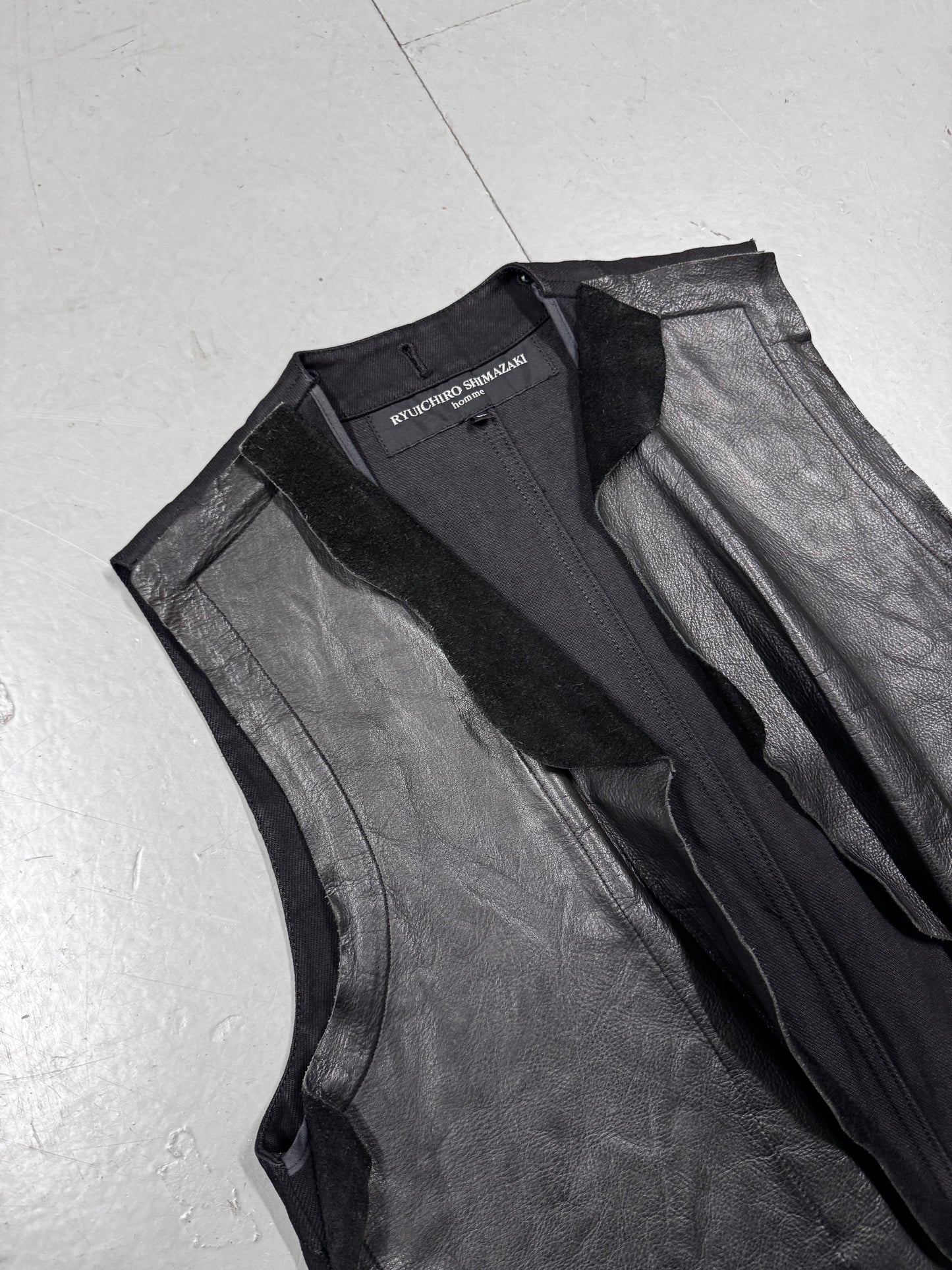 Ryuichiro Shimazaki Homme Raw Leather Vest