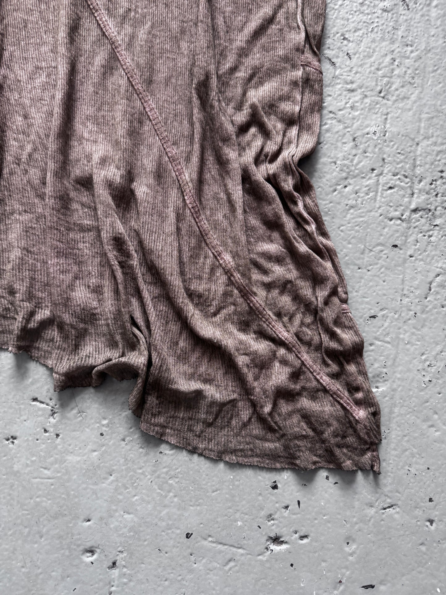 demobaza lightweight ribbed side drape tank top