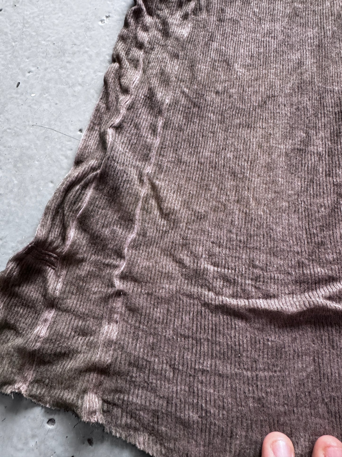 demobaza lightweight ribbed side drape tank top