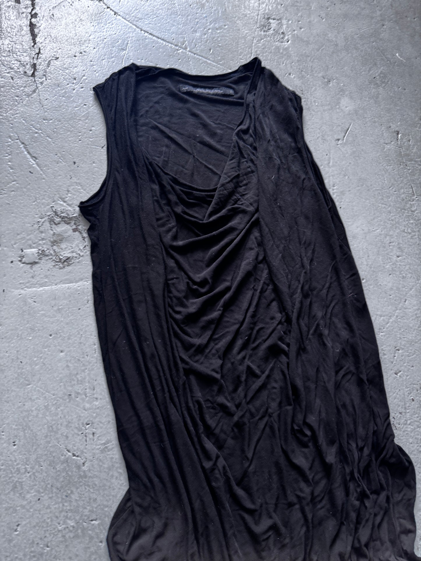 julius draped front elongated tank top