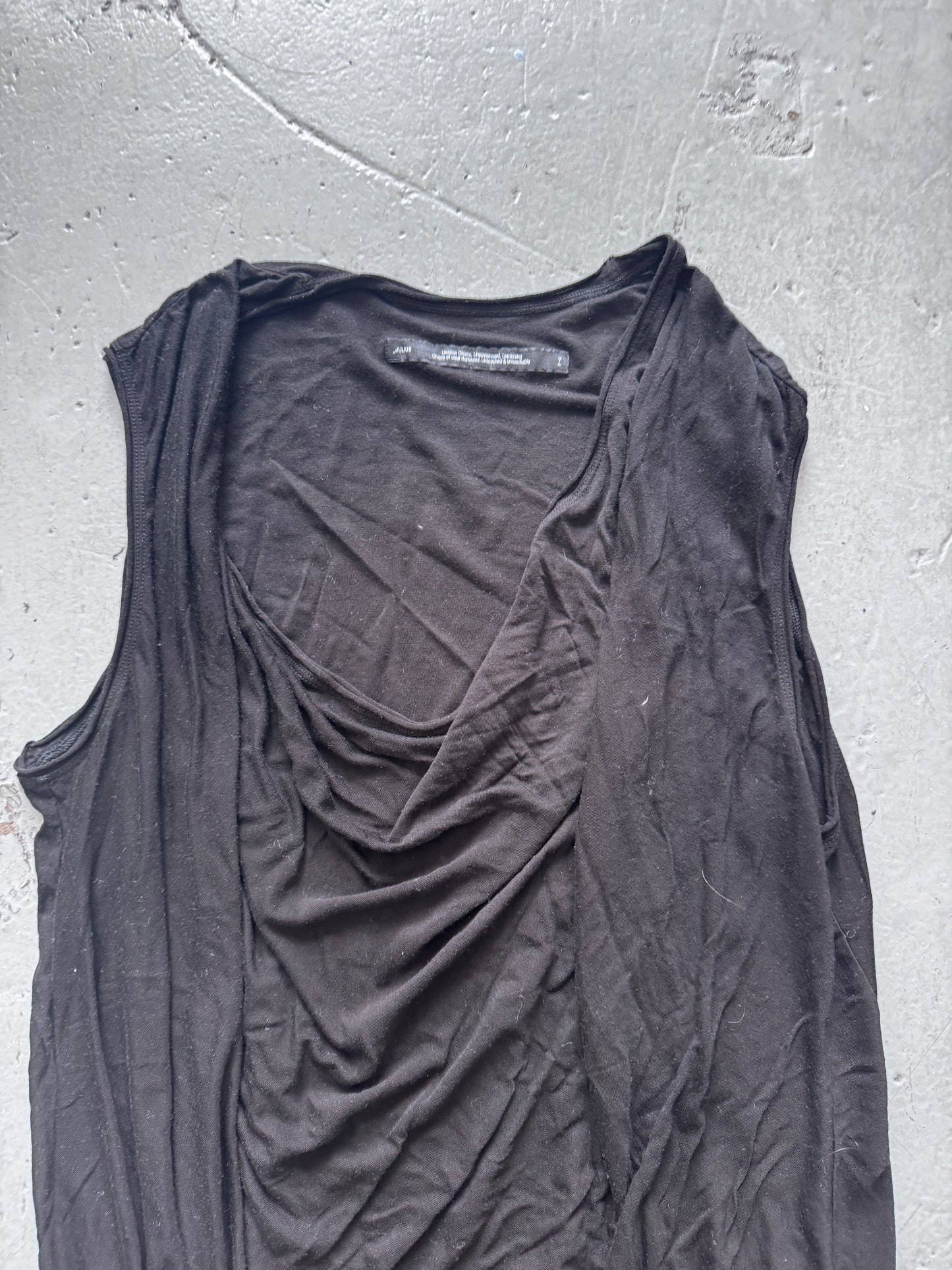 julius draped front elongated tank top