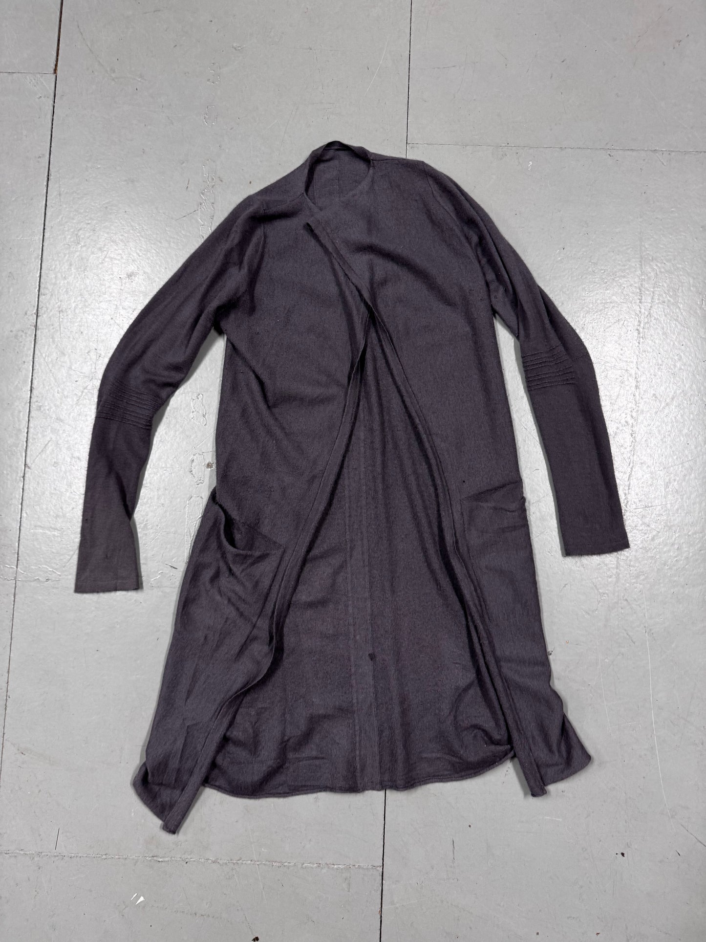 Rick Owens SS18 Dirt Cashmere Square Front Cardigan