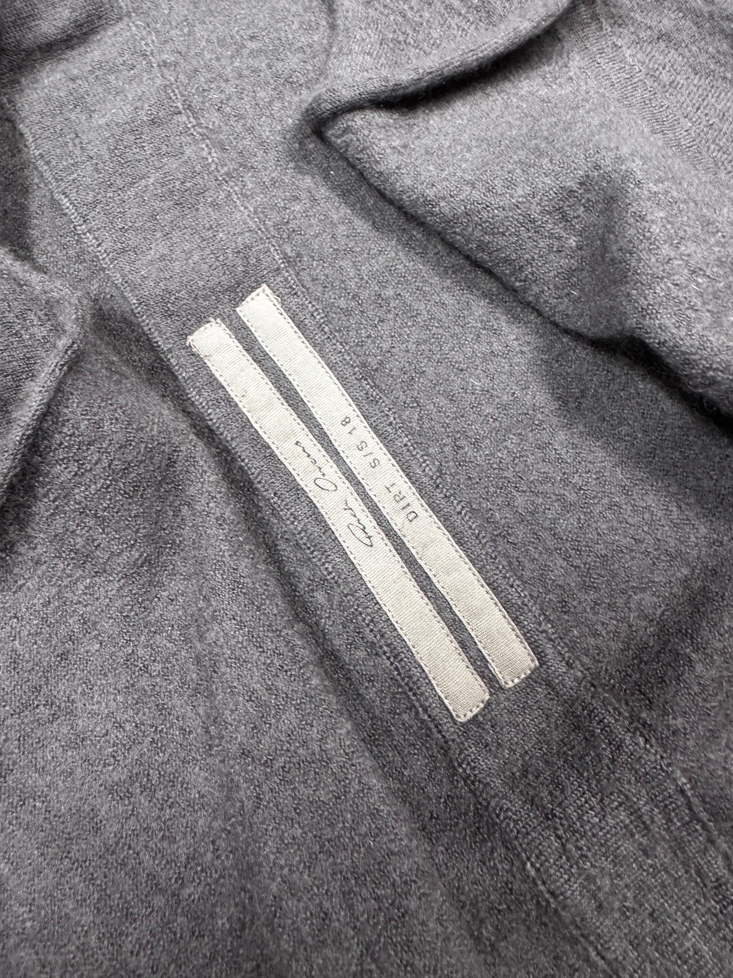 Rick Owens SS18 Dirt Cashmere Square Front Cardigan
