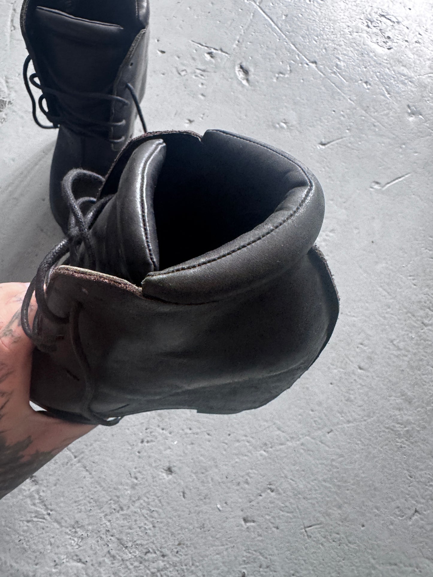 leon max layered leather wedge heel 7