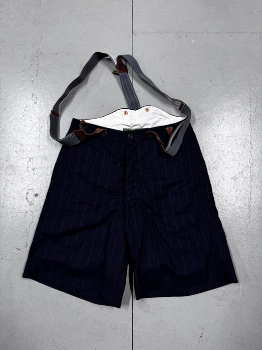 Paul Harnden Striped Suspender Shorts