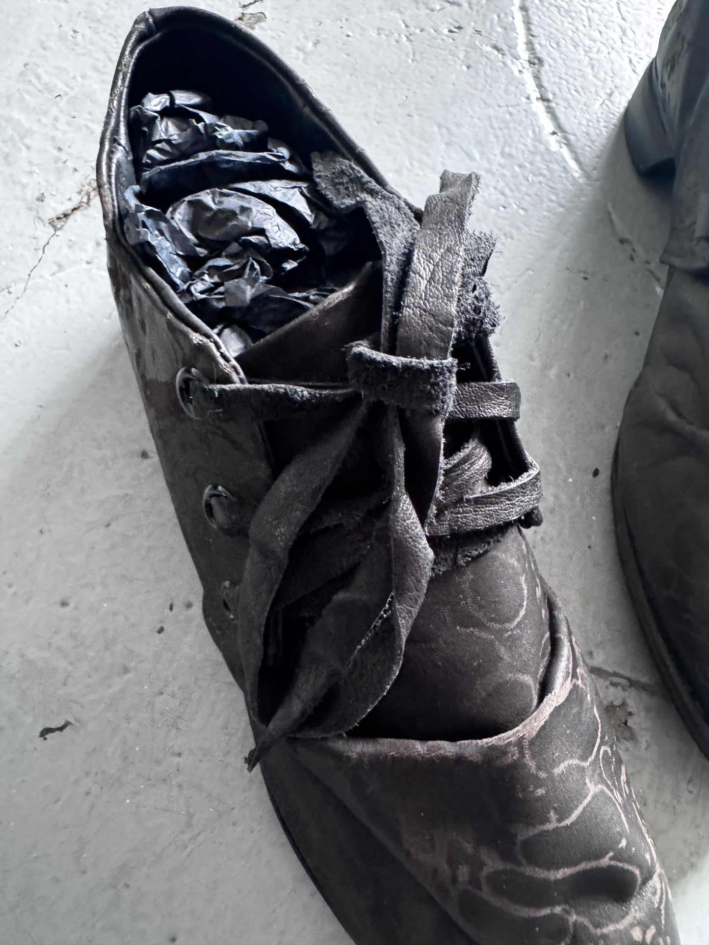 Atelier Inscrire x Yohji Yamamoto Scrunched Shoe