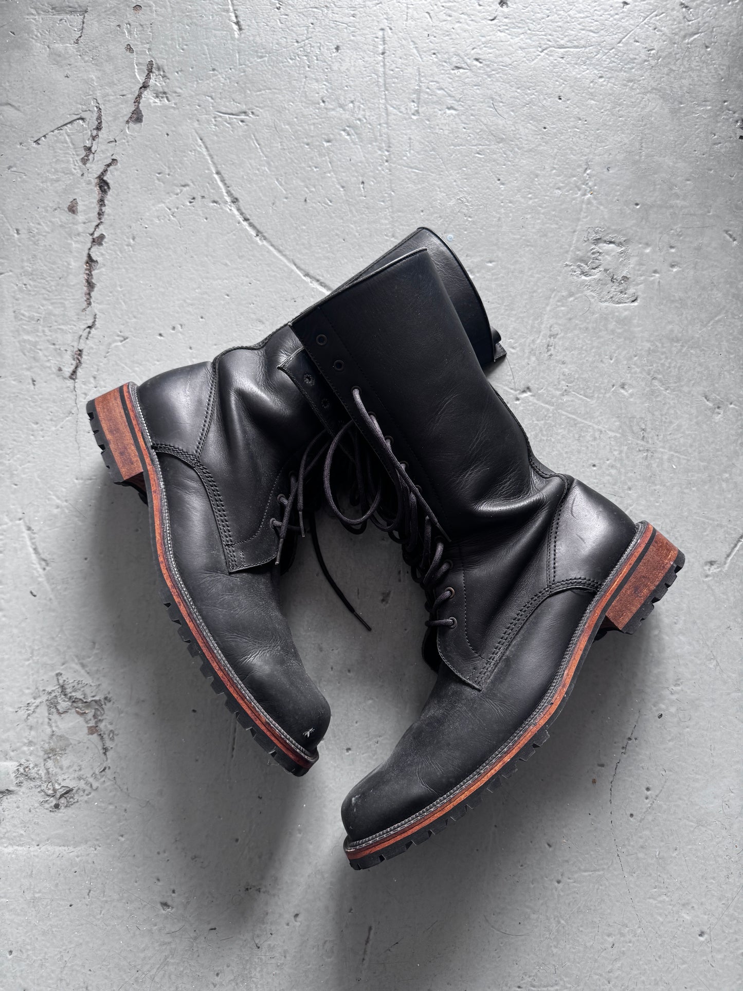 comme ca high leg fold boot 10