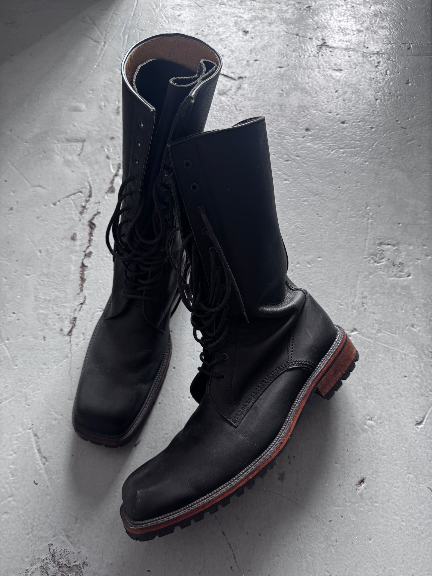 comme ca high leg fold boot 10