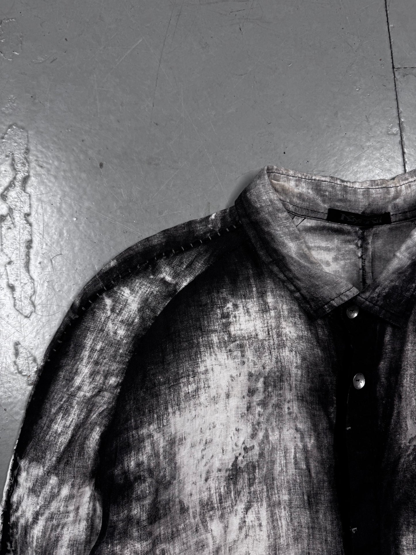 Kmrii Uneven Dye Scarstitch Shirt