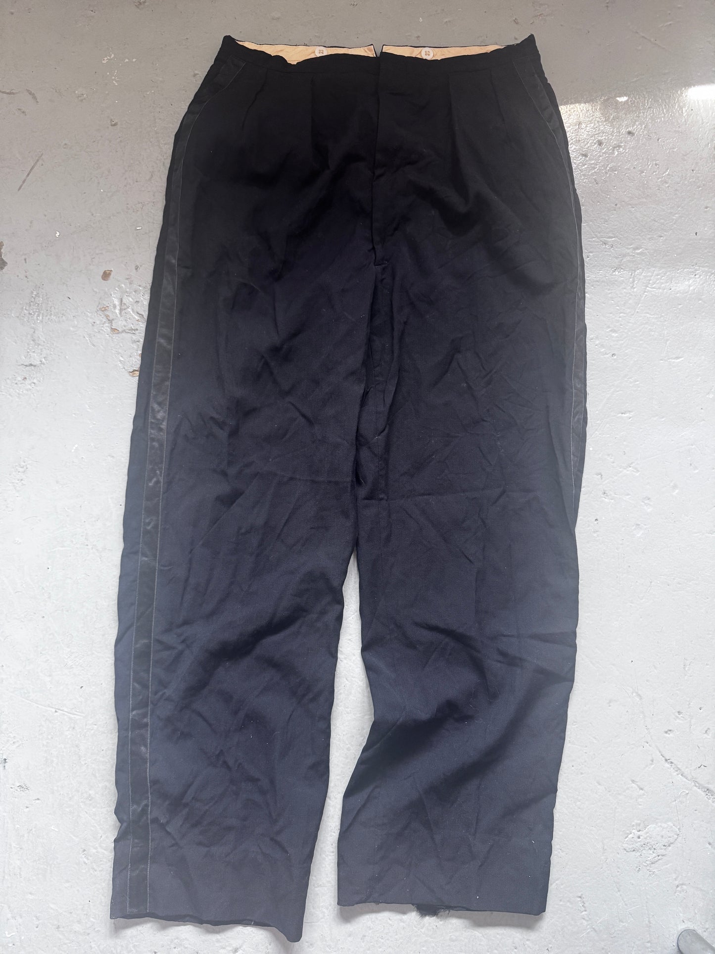 Vintage Military side striped wool trouser 34