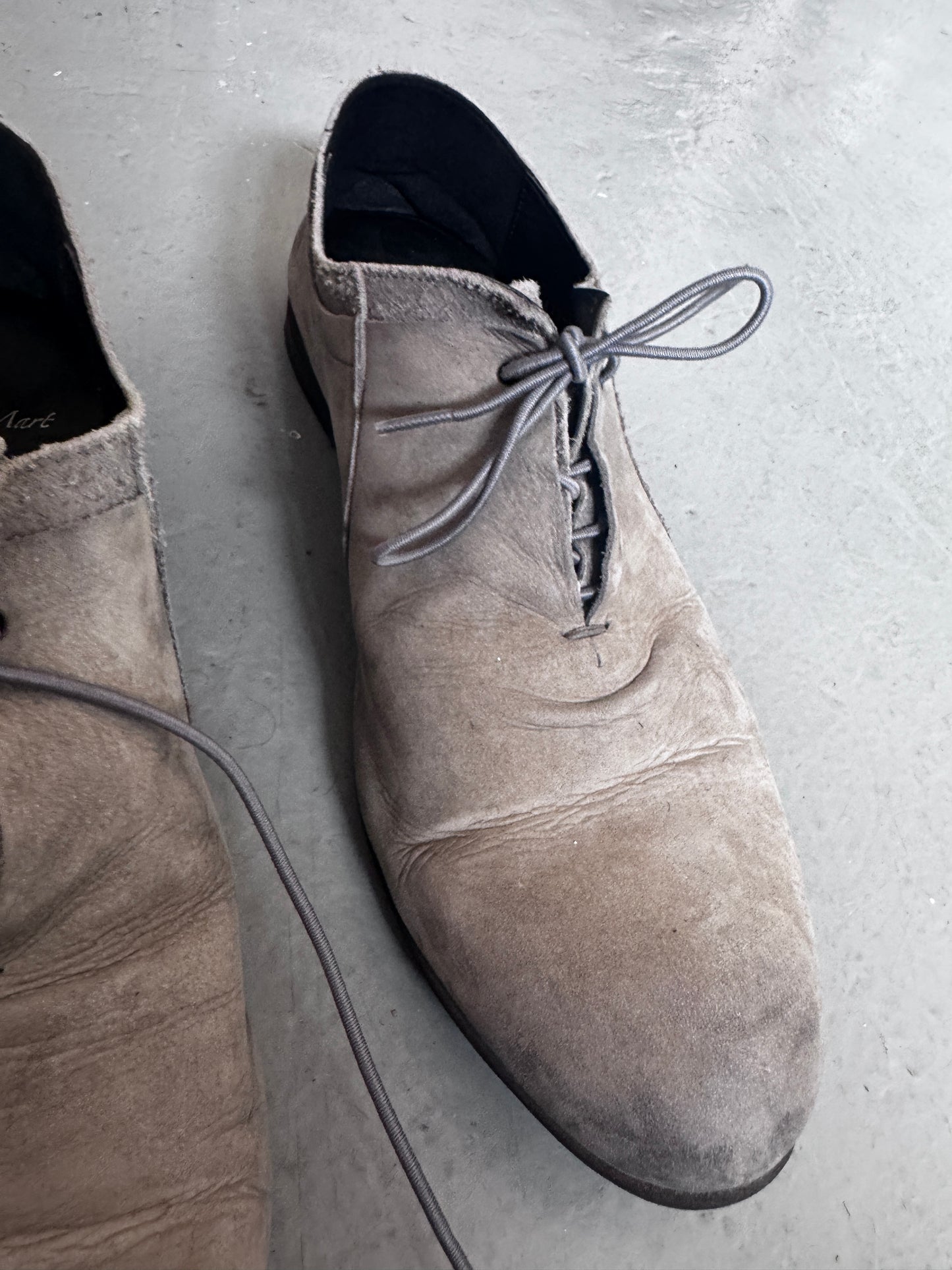 tornado mart grey suede fold tongue shoe 43