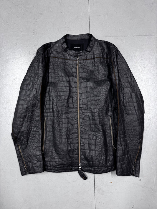 Yasuyuki Ishii Faux Croc Moto Jacket