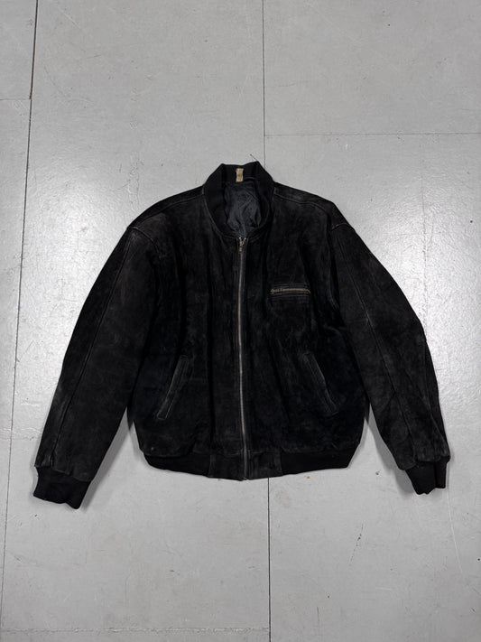 Vintage Reverse Leather Bomber Jacket