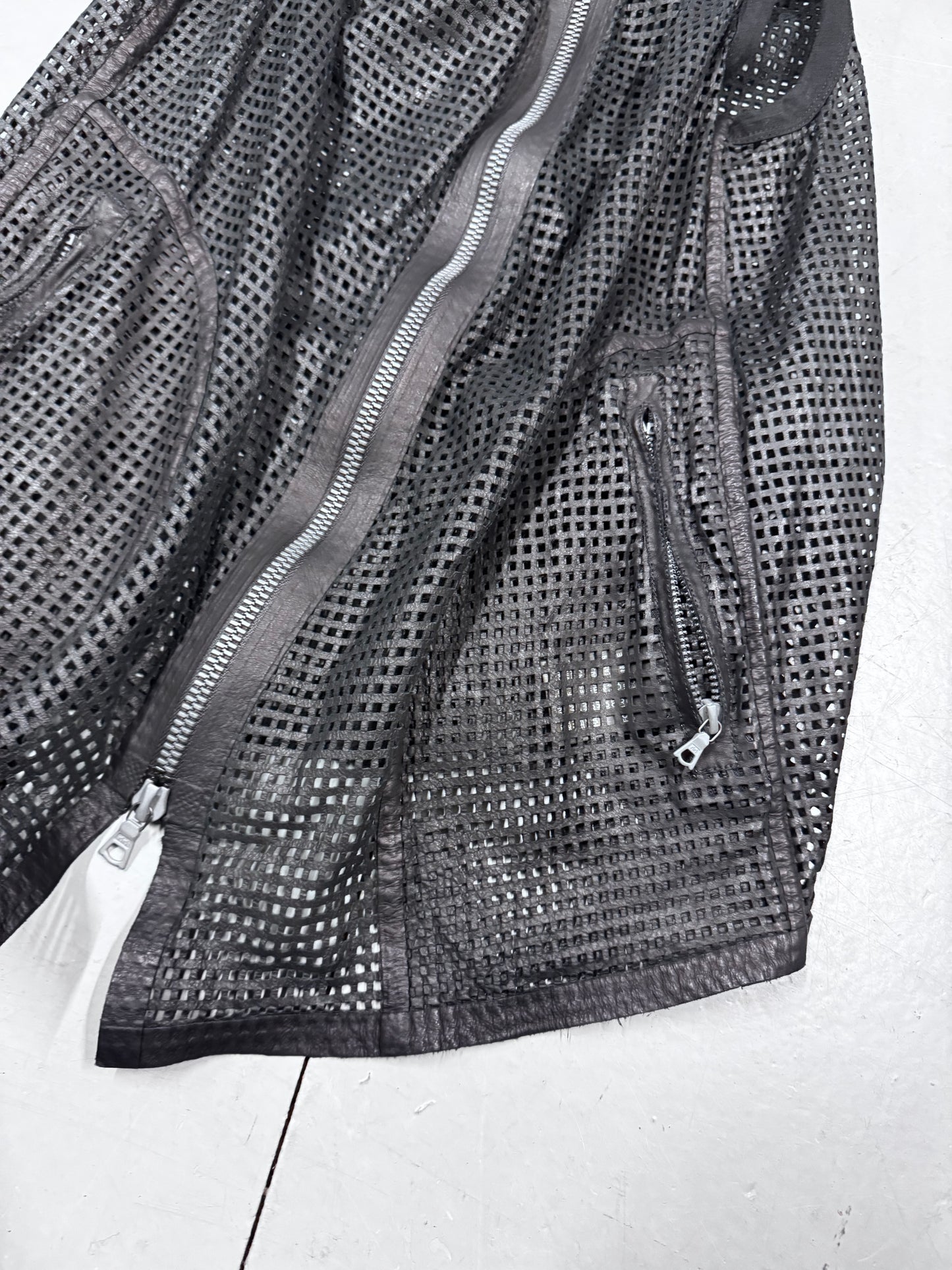 Isaac Sellam Experience Fold Collar Leather Vest