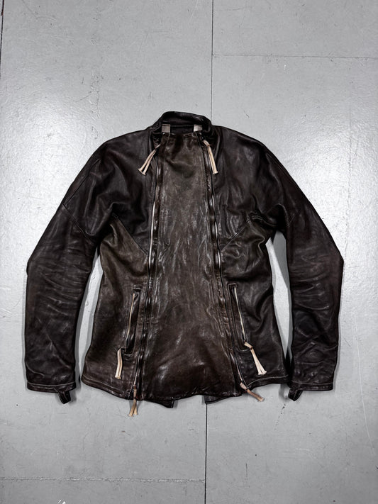 Boris Bidjan Saberi J4 Double Zipper Horse Leather Jacket