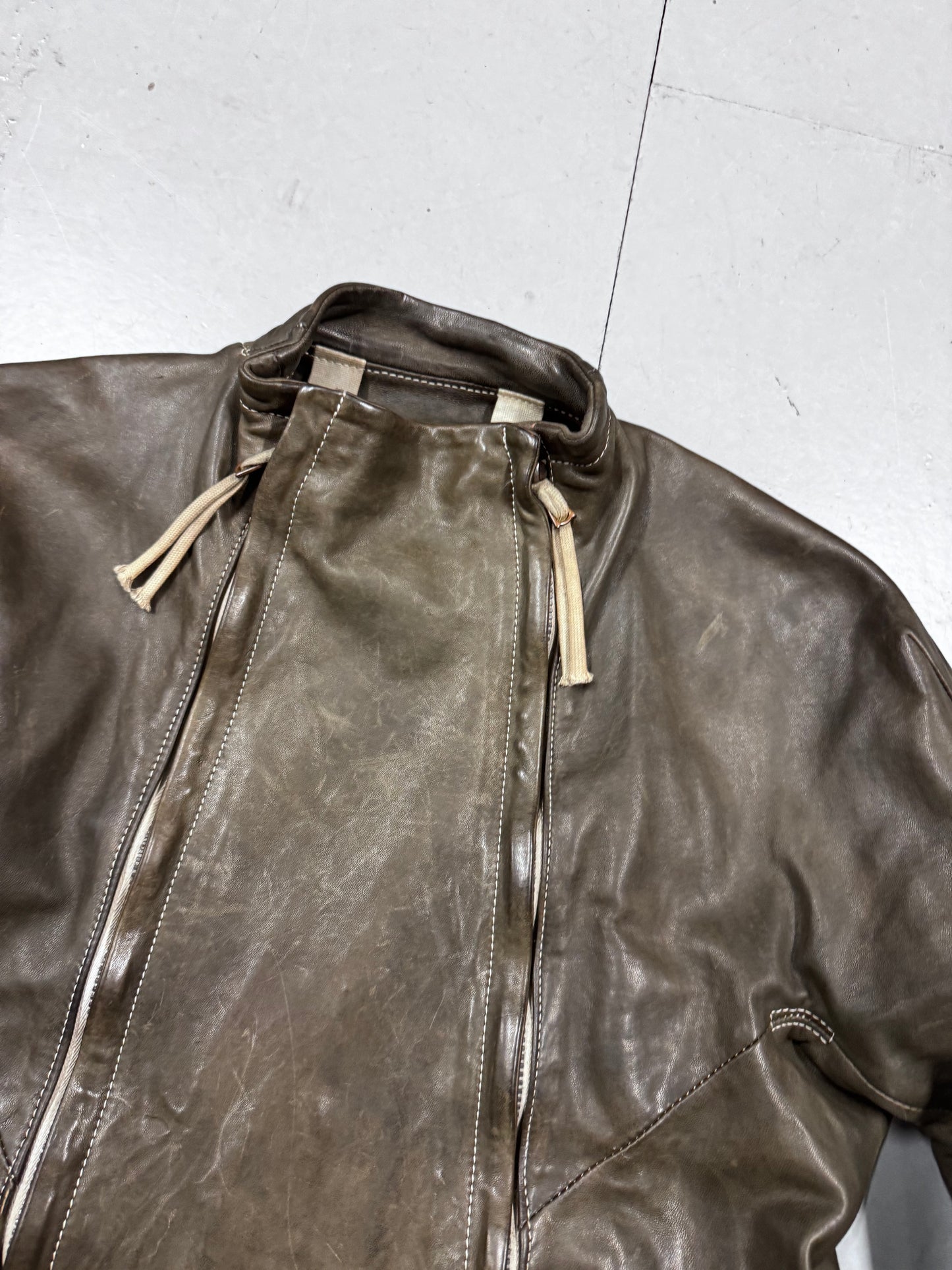Boris Bidjan Saberi J4 Double Zipper Horse Leather Jacket