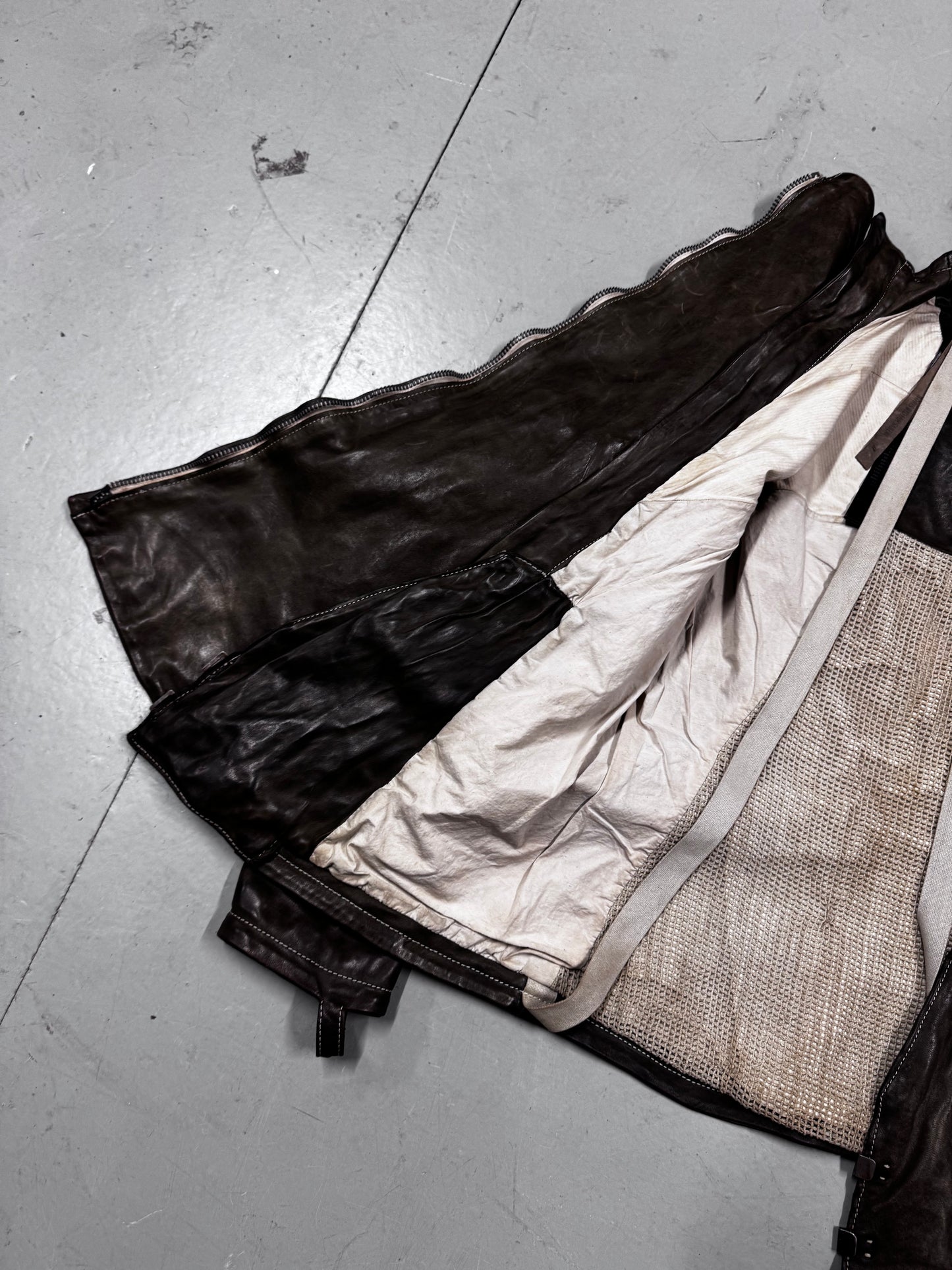 Boris Bidjan Saberi J4 Double Zipper Horse Leather Jacket